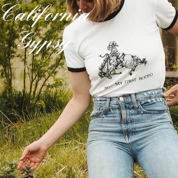 RESTOCKING🎉Western Boho Tshirt Not My First Rodeo - Picture 4 of 6